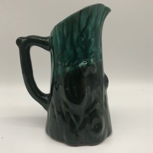Vintage green drip glaze pitcher